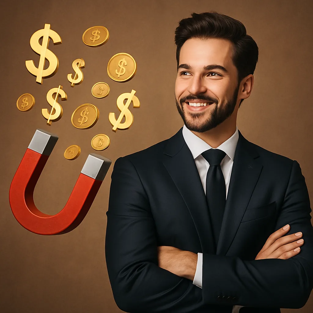 نظریه کلان کاریزما، تصویر فرد کاریزماتیک در حال جذب ثروت
